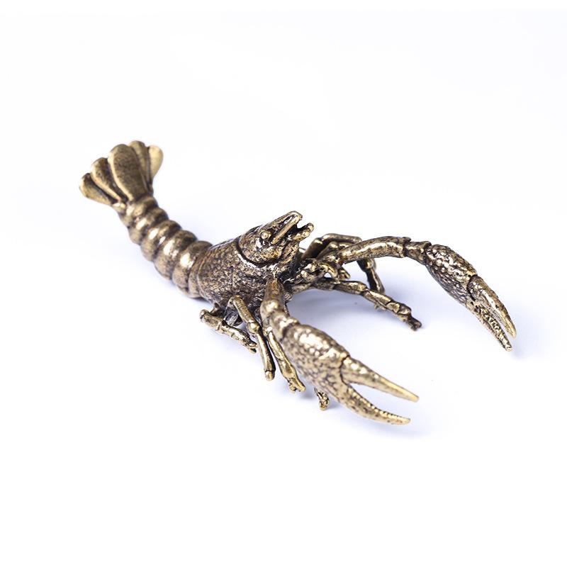

Gadgets Wenwan Collectibles Chinese Crayfish Tea Pet Gadgets Handmade Brass Brass