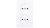 Kappa Double Socket B/U White Gw-2K/00