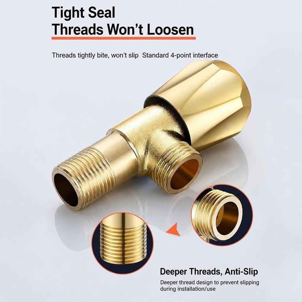 Color Coded Handle Triangle Valve Brass Water Supply Valve New Angle Valve  For Faucet