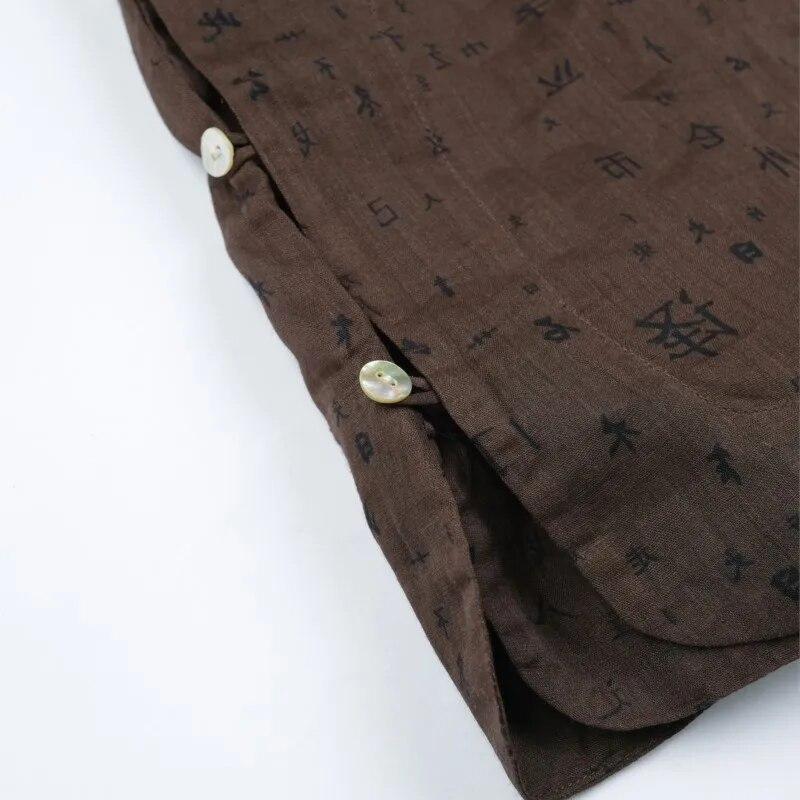 Johnature Women Chinese Style Shirts Tops Stand Long Sleeve Spring Blouses Print Floral Vintage Shirts