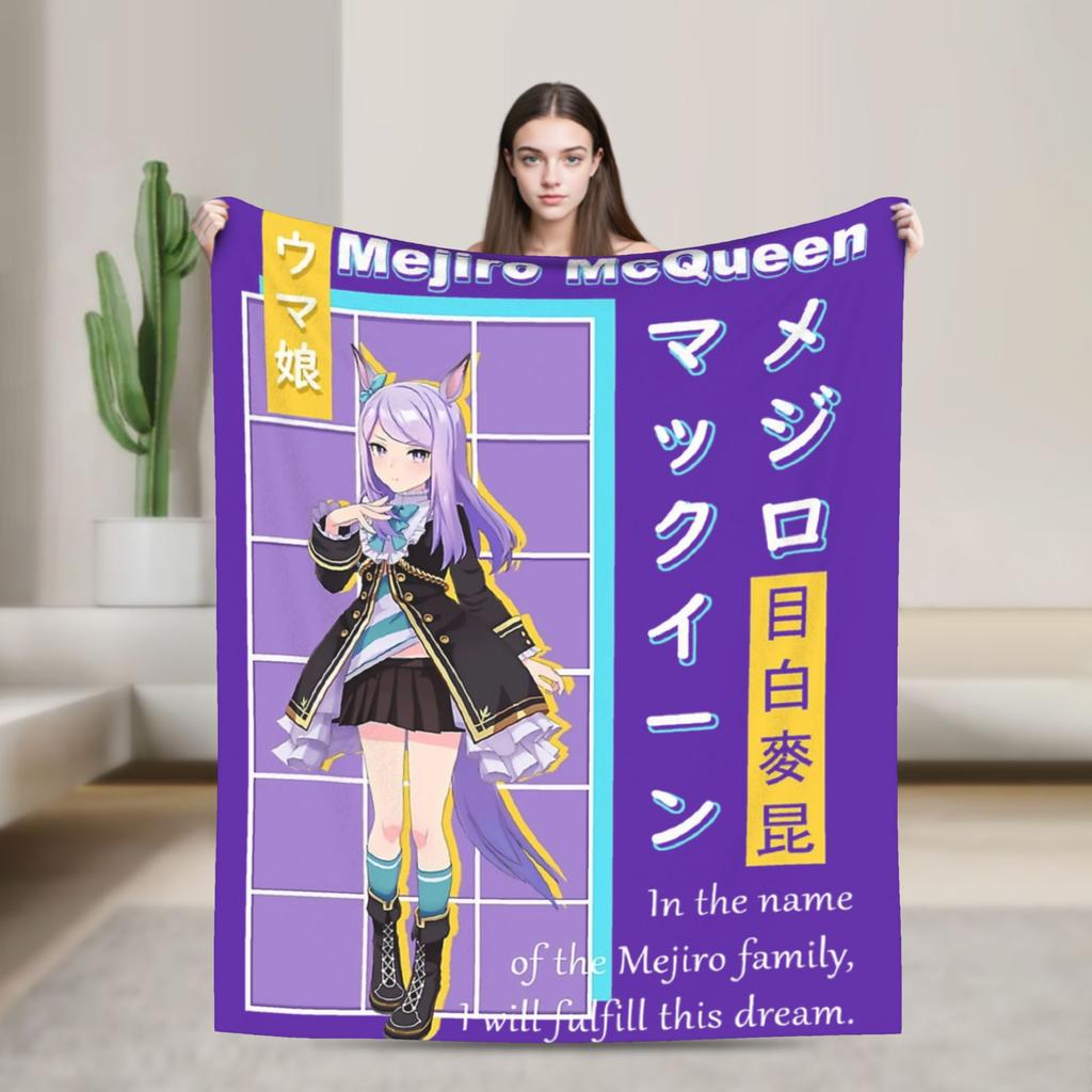 Umamusume Pretty Derby Anime Blanket Cover Velvet Lightweight Thin Throw Blankets for Bedding Couch Bedroom Quilt