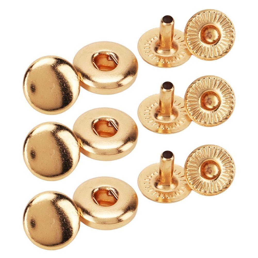 200set Rounded Sewing Leather Snaps 8mm Size Metal Snap Fasteners  Leather Craft DIY