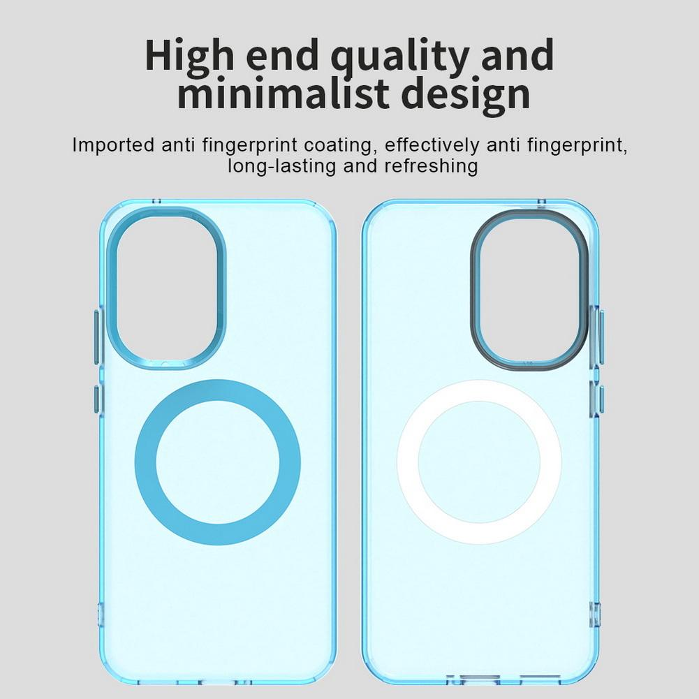 Transparent Candy Colorful Magnet Adsorption Case For Poco F7 POCO F7 Ultra F7 Pro X7 M7 Pro F6 Pro X6 M6 X5 C75 C65 C61 Cover