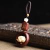 Rotating Lotus Purple Sandalwood Keychain Charm