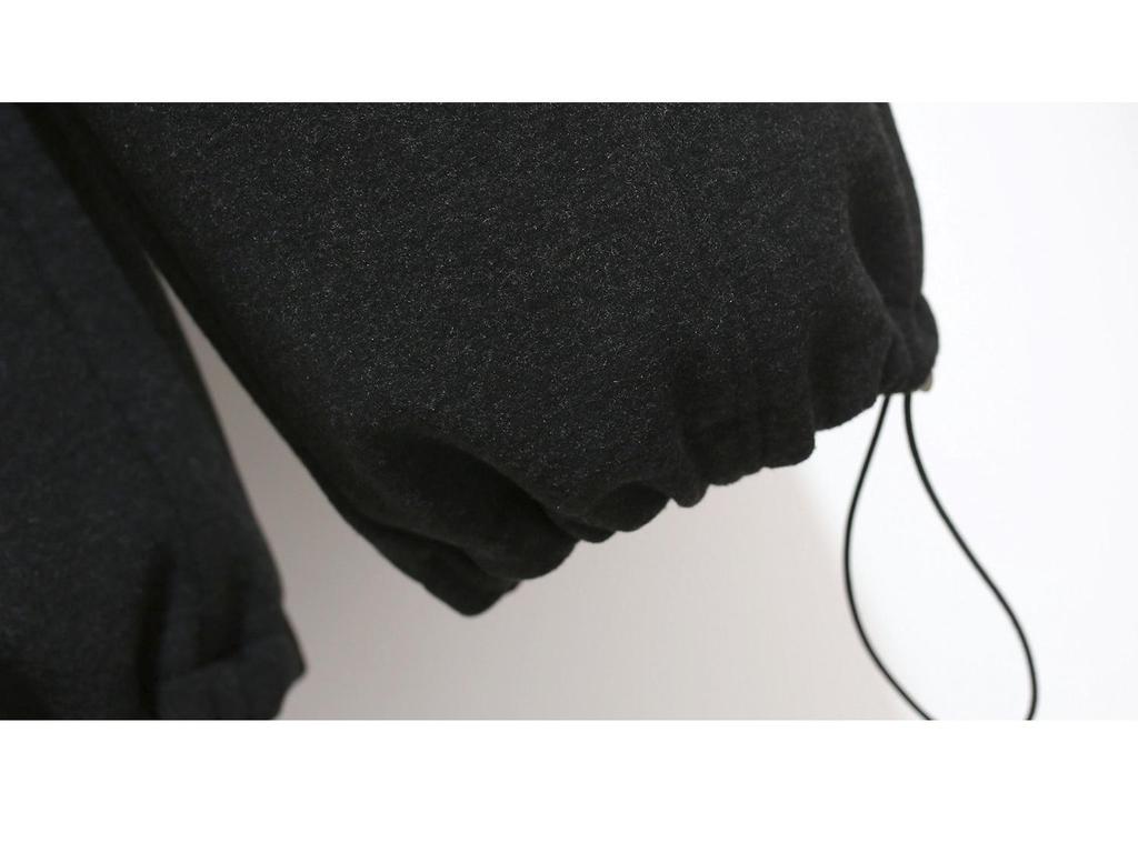 2026 Winter Women's Thick Fleece-Lined Gray Wool Wide-Leg Sweatpants