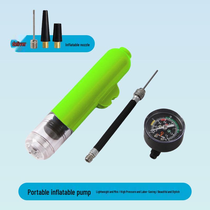 Dual-Purpose Inflator with Plastic Nozzle & Needle for Basketball, Football, Volleyball, Balloons, and Swim Rings