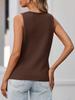 Women's Tie Front Ribbed Knit Sweater Vest Sleeveless Y2K Summer Tank Top