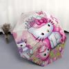 1pc Hello Kitty, Princess umbrella automatic open/close, 8-Rib Durable Frame, Compact Folding Design, Ideal Birthday/Holiday Gift  1178A