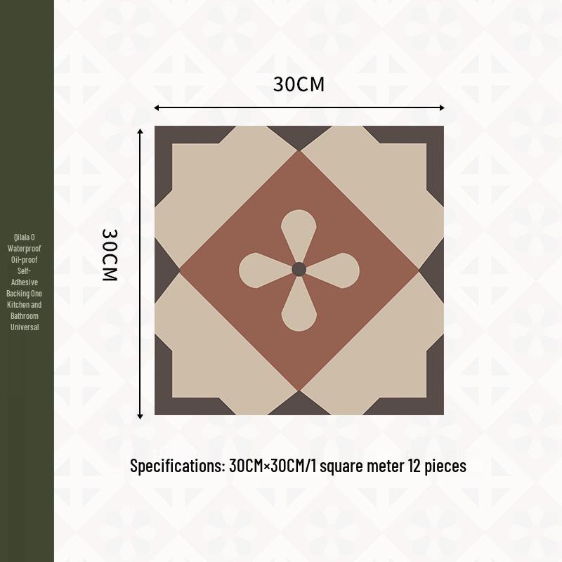 Waterproof Anti-slip Self-adhesive Bathroom & Kitchen Floor Tile Sticker