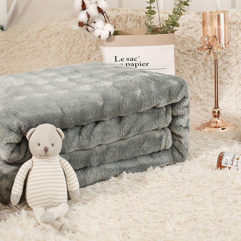 Fleece Throw Blanket for Couch - 300GSM Soft & Warm Fluffy Lilac Blanket, Decorative and Giftable Striped Blankets for Women, Men