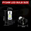 2pcs Amber Yellow PY24W 5200s LED Bulbs For BMW 3 4 5 Series X3 E70 X5 X6 Z4 Front Turn Signal Lights Car AccessoriesTurn Signal 2
