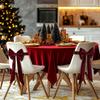 Wine Red Velvet Bow Chair Back Cover: A Retro- Chair Decoration That Unlocks The Sophistication Of Your Home