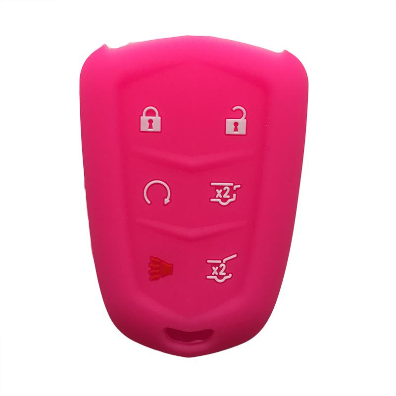 

Car Key Case for Cadillac Escalade ESV SRX XTS CTS Remote Fob Cover Keychain Protector Accessory Key Cover Cap for Cadillac ATS Яскраво-рожевий