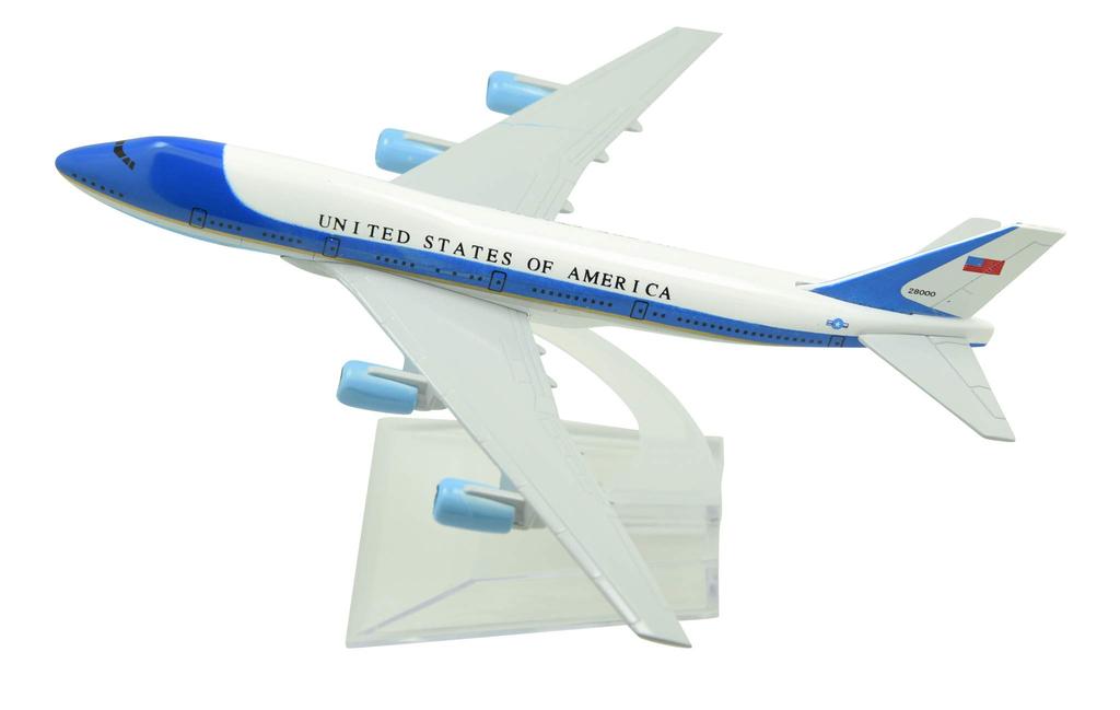 TANG DYNASTY 1/400 16cm Air Force One Boeing B747 Alloy Airplane Model Toy
