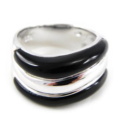Silver Ring 'Ruth' Black Silver