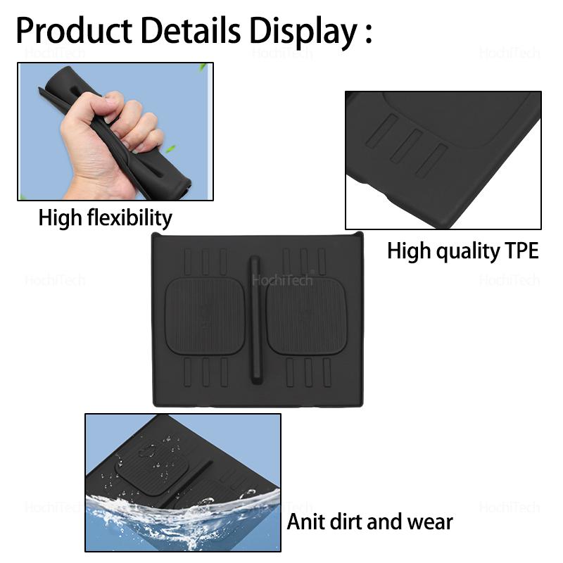 Wireless Charging Silicone Pad For Hyundai Santa Fe MX5 2024 2025 2026 Central Control Charger Protector Cover Anti-Slip Mat