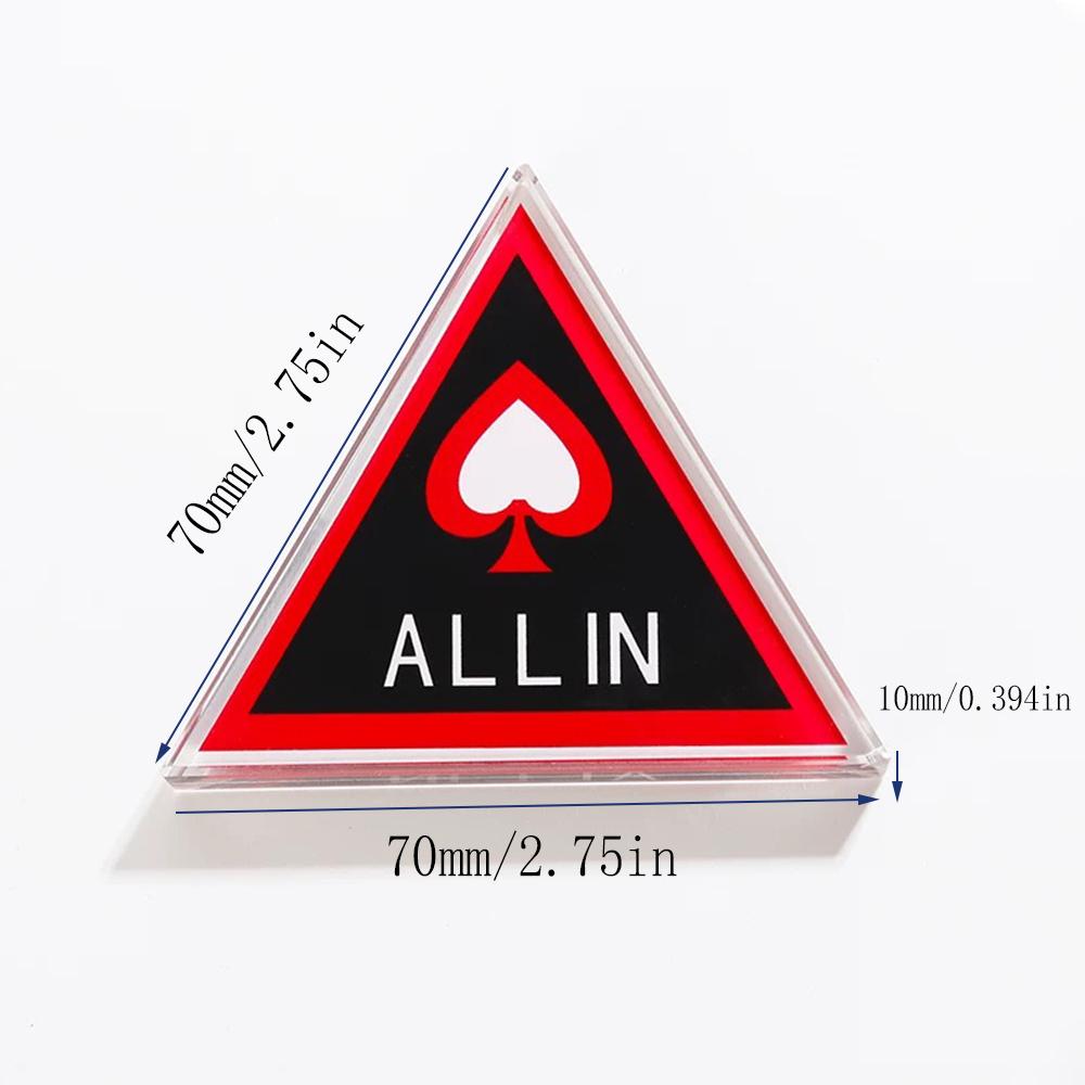 

Акриловый Кристалл Изысканный Дилерский Фишка-Кнопка для Покера Код ”ALL IN Игровой Стол для Развлечений Аксессуары