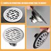 ORFOFE Stainless Steel Bathroom Drain with Hair Drain Strainer for and Prevents Hair Easy Installation Cover, 3.9-inch Diameter, Catcher, Bathroom,