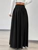 2026 Solid Color High Waist Pleated Skirt: Autumn Drape, Tummy Control, Mid-Length, Casual