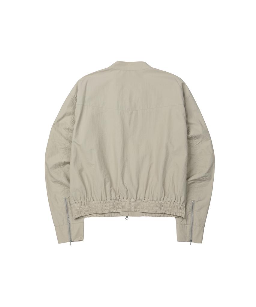 Secondmono Coated Nylon Zip Jacket [Beige]_Sejk034Beige