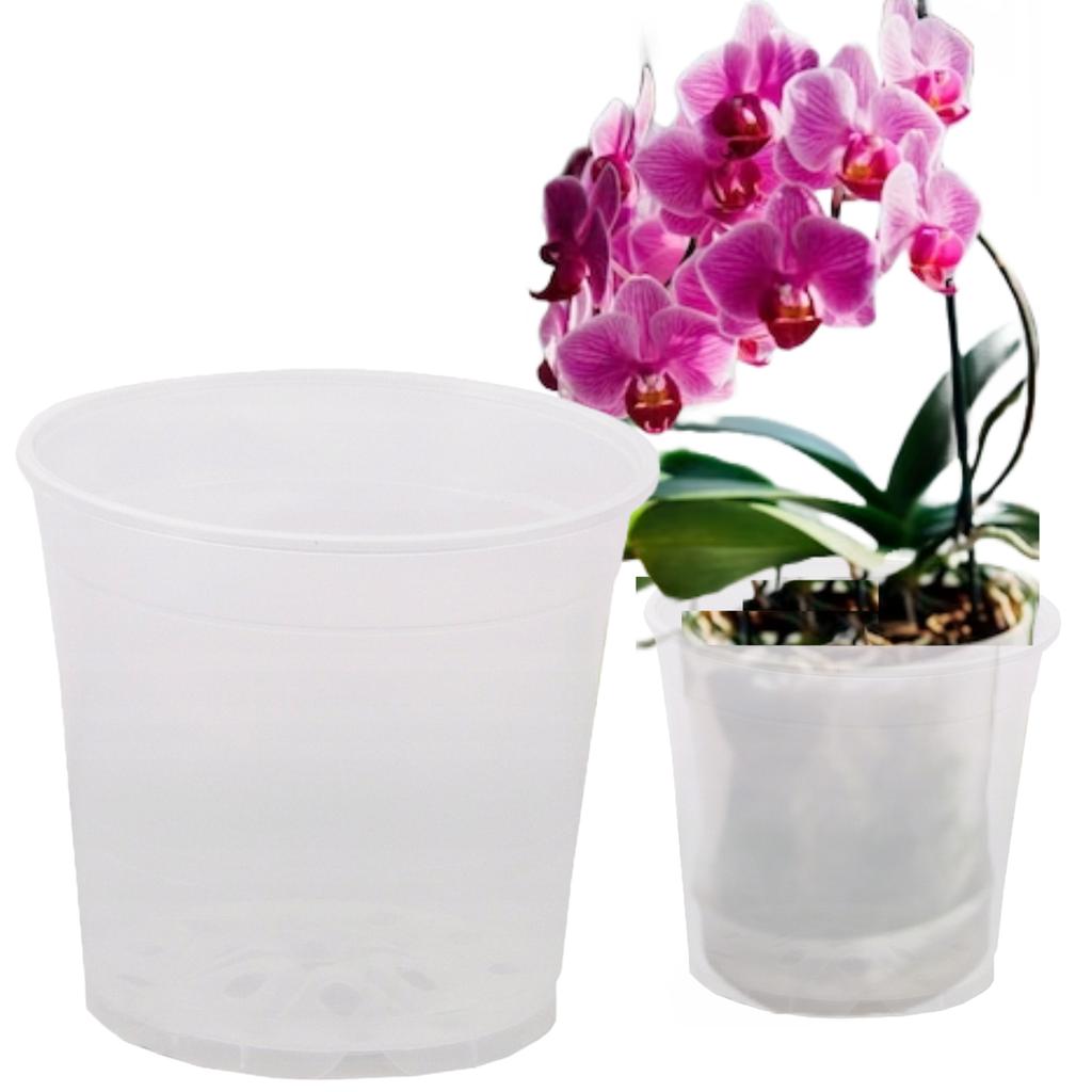 Plastic production pot for orchids 17 cm