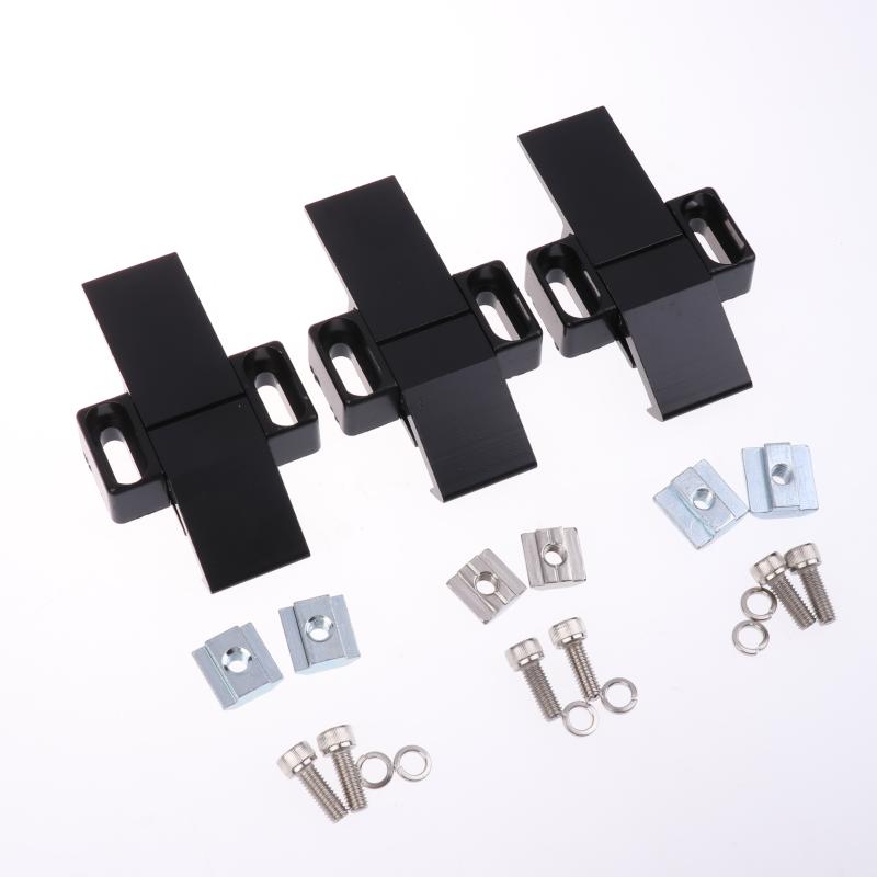 Piese de Fixare Cadru Lacăt cu Zăvor Aluminiu Aliaj Negru Potrivit Pentru Profil Aluminiu Standard European 3030 4040 4545