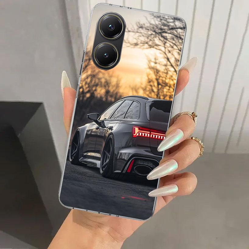 R-S 6 7 8 Sport Car Phone Case for Xiaomi Poco X5 X6 X7 Pro F7 Ultra M7 Redmi 15 15C 13 13C 12 12C 10 10A 10C 9 9A 9C 9T Shell P