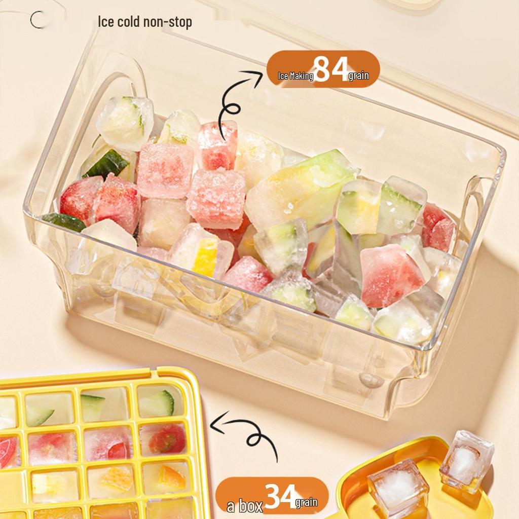 Food-Grade Ice Cube Tray with Lid for Homemade Ice