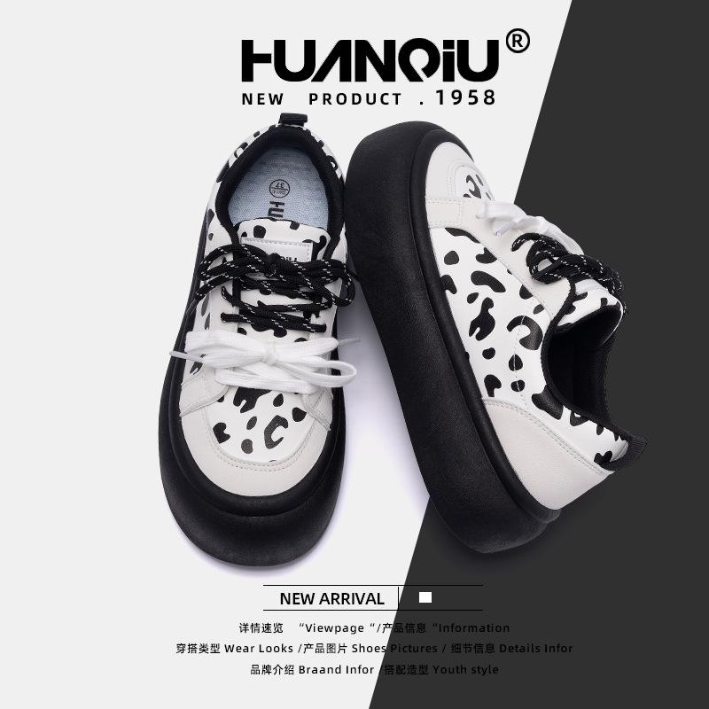 Global soft-soled trend casual board shoes women's ZHQ5810 spring new platform women's shoes versatile height-increasing white shoes