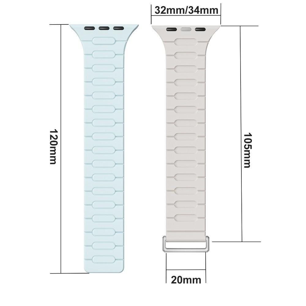 Silicone Smart Watch Band 42/44/45/49MM Magnetic Closure Belt Strap 38/40/41MM for Appl Watch Series 11/10/9/8/7/6/Ultra 3/SE 3