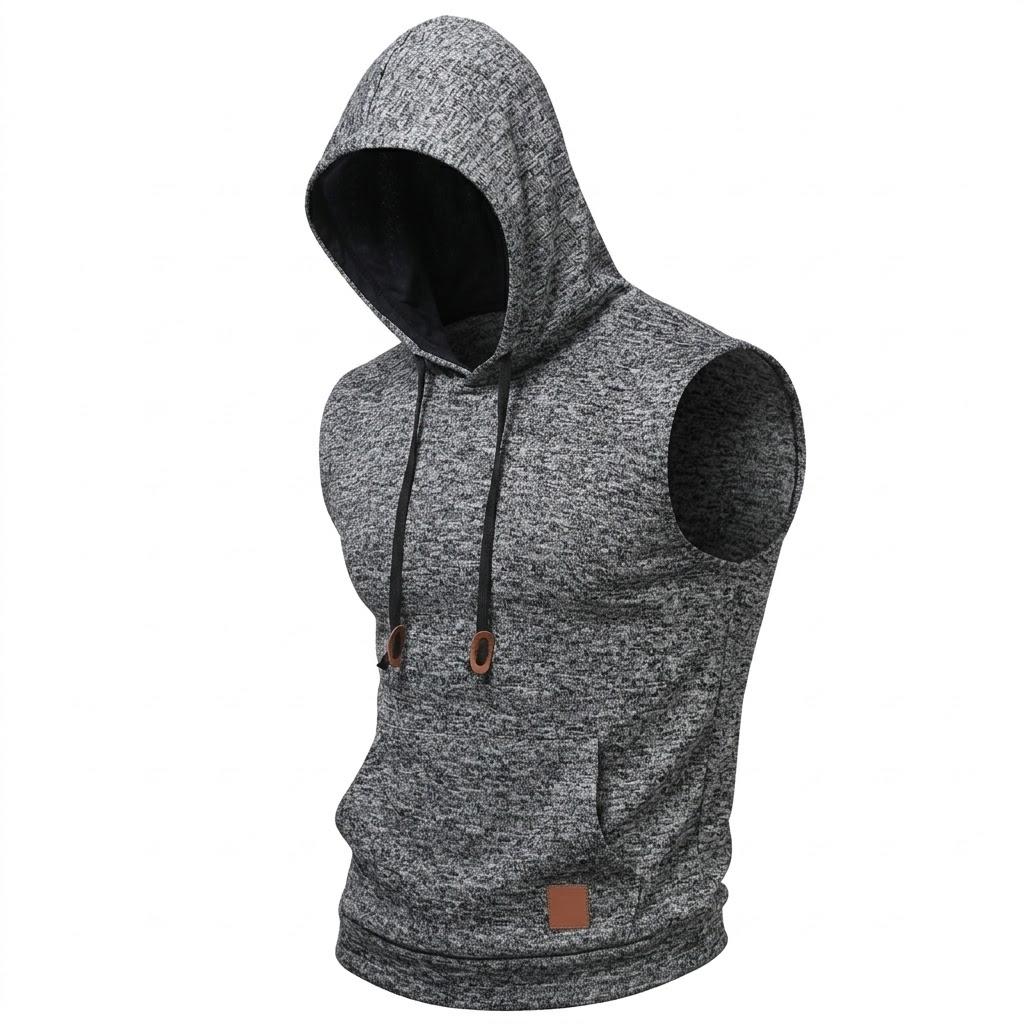 Mens Sleeveless Hoodie Lightweight Hooded Mens Sweatshirt Vest Workout Luxury Clothes Tank Tops