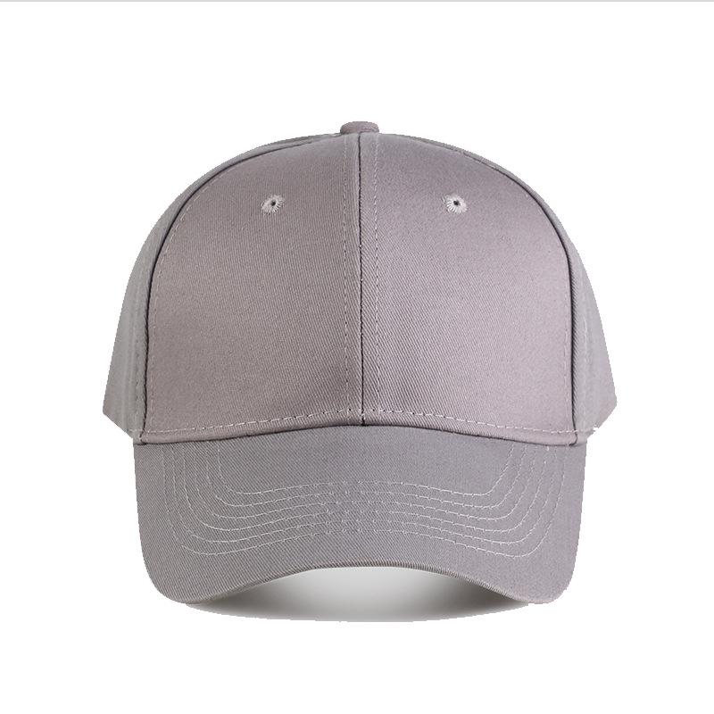 Unisex Solid Color Cotton Baseball Cap with Sun Protection and Printed Logo