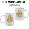 1Pack 11oz White Ceramic Mug With Clear Print On Both Sides Sturdy Coffee Cup Ideal For Home Office Gift Scenes
