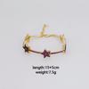 Star Zircon Bracelet, Five-Pointed Star Zircon Color Fashion Bracelet.