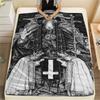 1PC Religion Print FlAannel Blanket, High quality Comfortable for All Seasons, Home Decor, Warmth and Comfort