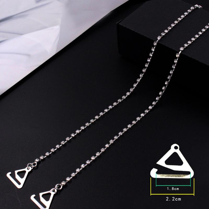 1 Paar Strass BH-Träger Unsichtbare Metall Unterwäscheträger Rutschfest Schulter Verstellbar Lingerie BH Halter Zubehör