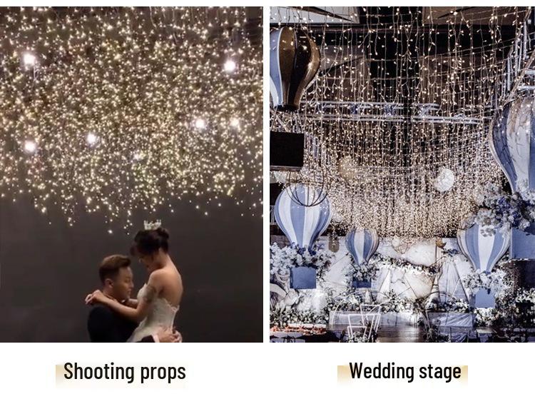 Waterproof LED Icicle Curtain Fairy Lights - Outdoor Decorative Flashing String for Christmas & Waterfall Effects