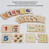 Wooden Number Matching Puzzle Toys Montessori Early Education Digital Pattern Thicken Blocks Game for Baby Festival Gift Toy