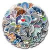 Cartoon Manatee Graffiti Stickers: Waterproof DIY Decoration for Water Cups & Notebooks (55-110 Sheets)
