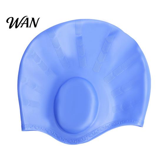 Silicone Swim Cap Adults Swimming Cap, Waterproof Non-slip Elastic Pool Hat, Men Tear Resistant Women Ear Protection Bathing for Short Long