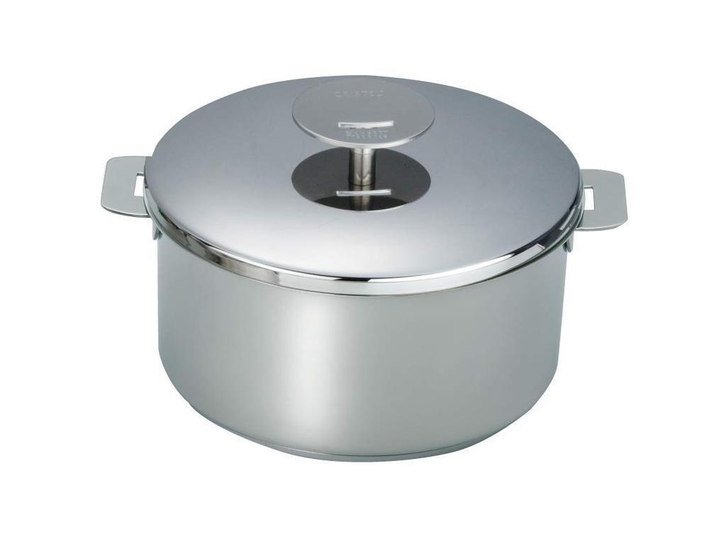 CRISTEL Stainless Steel Graphite Deep and Oven with C18GK Japanese Made in France Pot, 18cm, Gas, Induction, Compatible, Lid, [Official Product],