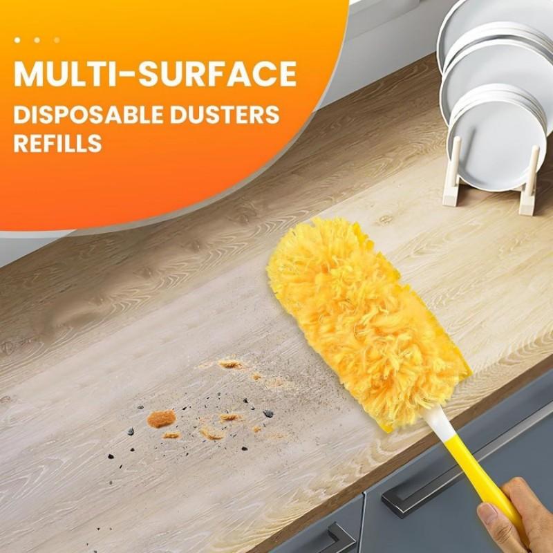 360°rotating Household Replaceable Electrostatic Adsorption Duster 10pcs High Efficiency Dusting Dead-end Cleaning Tool