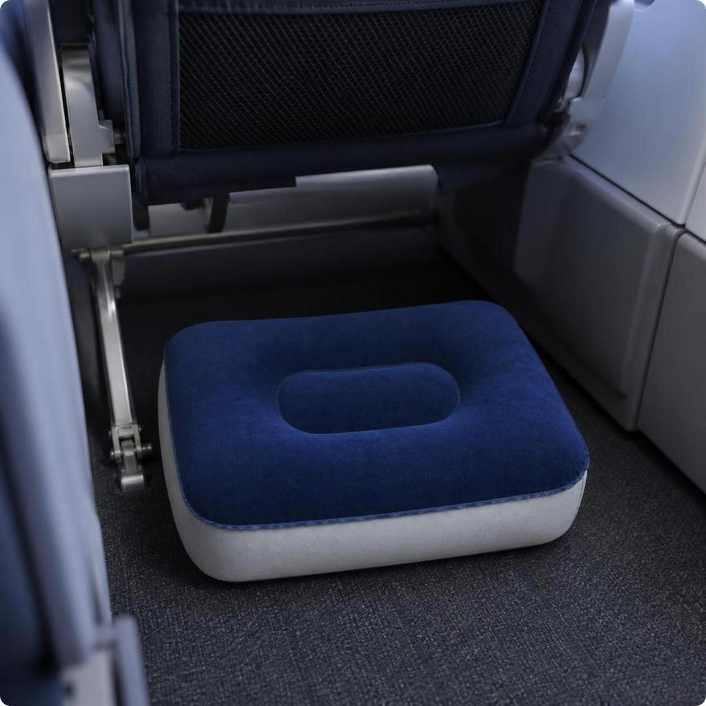 Inflatable Travel Footrest Cushion Aufblasbar Foot Support Tragbar for Travelers