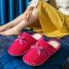 Home cotton slippers autumn and winter home soft bottom non-slip silent couple floor mop plush slippers