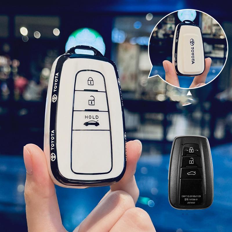 Fashion TPU Car Remote Key Case Cover Shell Fob For Toyota Corolla Prius Camry CHR C-HR RAV4 Altis Land Cruiser Prado Keychain