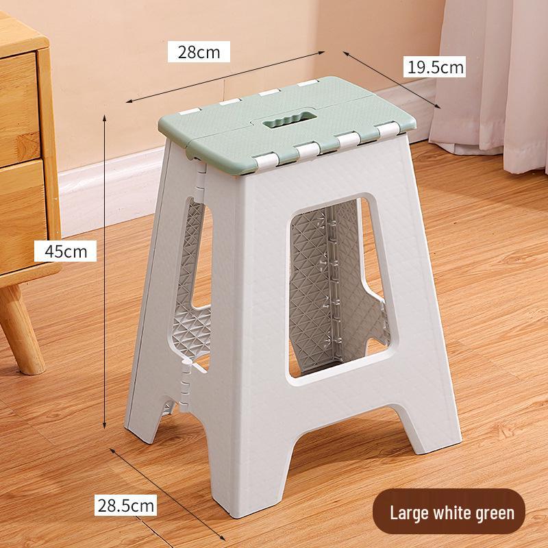 Portable Thickened Plastic Folding Stool for Home, Dining, and Outdoor Use