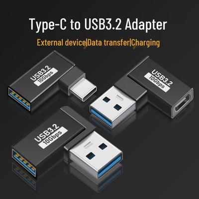 Type-C OTG Adapter: High-Speed Type-C Male To USB 3.0 Female PD Elbow Converter