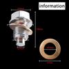 Magnetic Oil Drain Plug M12x1.25, Stainless Steel Oil Drain Plug with 5 PCS Copper Crush Washer Anti Leakage Replacement for Car Motorcycle Boat