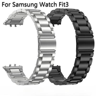 Stainless Steel Strap For Samsung Galaxy Fit 3 Metal Bracelet Luxury Bussiness Band For Samsung Galaxy Fit3 SM-R390 Accessories