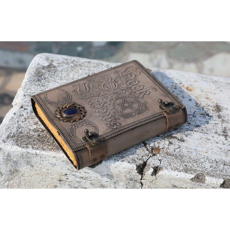 Book Of Shadows Leather Journal, Magic Book, Celtic Journal The Morrigan Leather Book, Travel Notebook, Christmas Gift, Journaling Gift